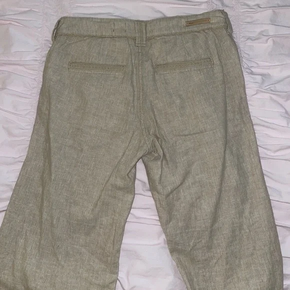 Pilcro Anthropologie Wide Leg Striped Linen Slacks Trousers Pants - Picture 5 of 8